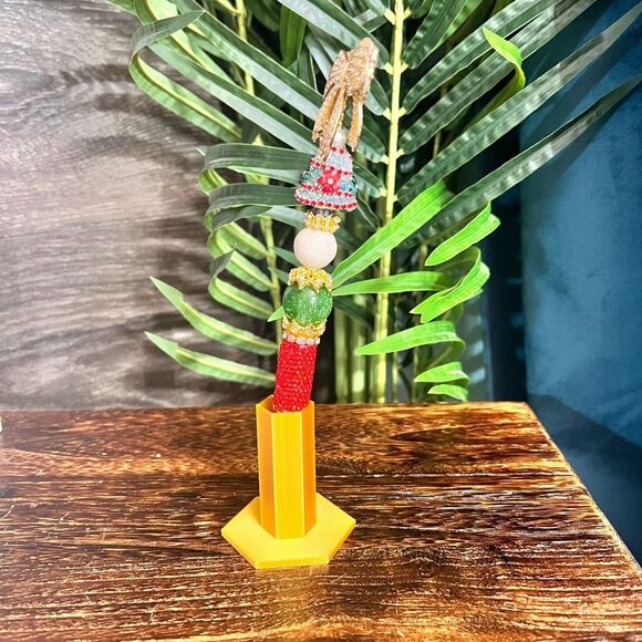 Christmas Hand-Made Custom Extended Beaded Pen with Large Fancy Bow. Rhinestone. - Picture 5 of 10